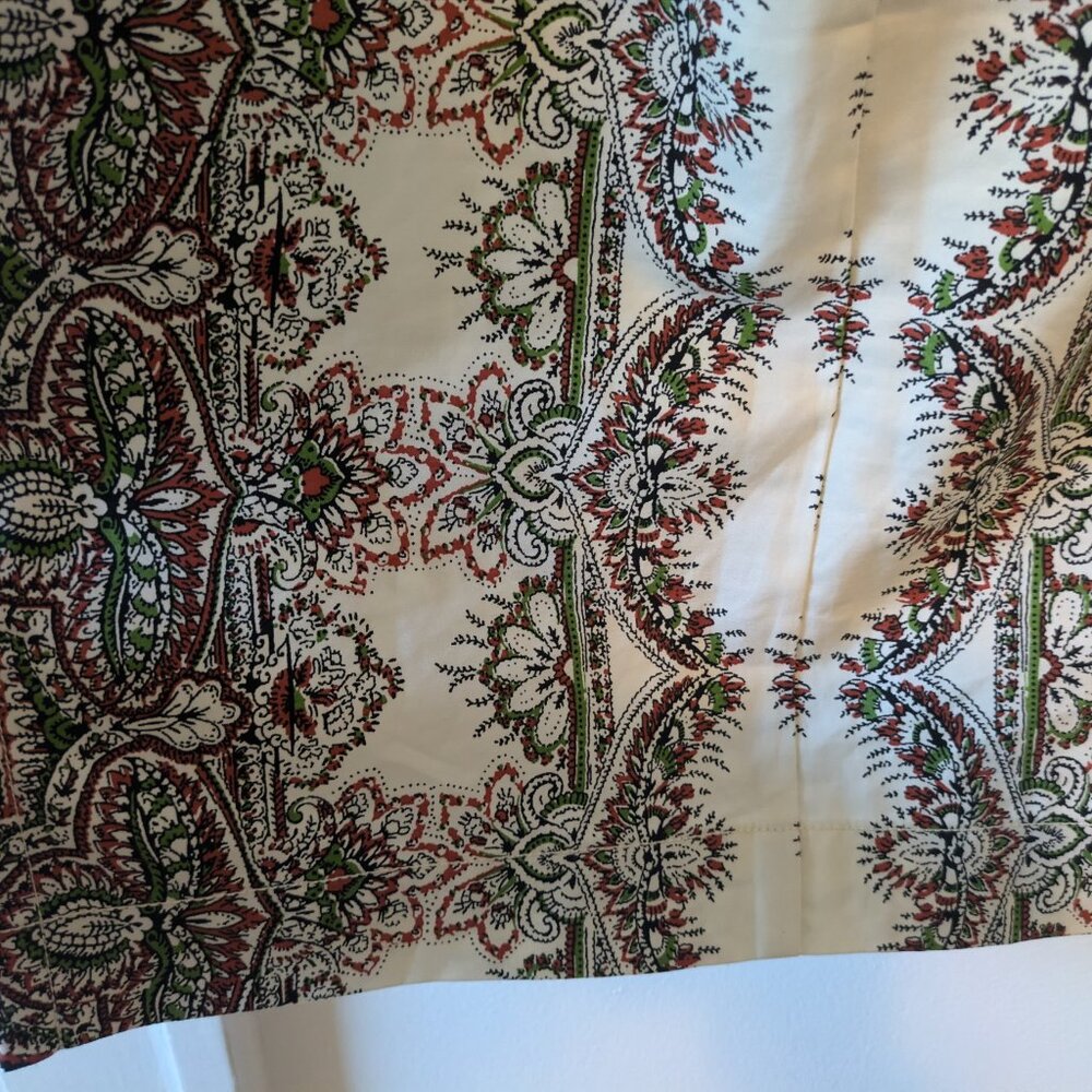 Anthropologie Maeve Printed White Button Front Skirt - Picture 11 of 11